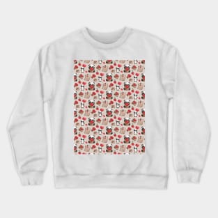 Valentine's Day Cute Panda Bear Pattern Crewneck Sweatshirt